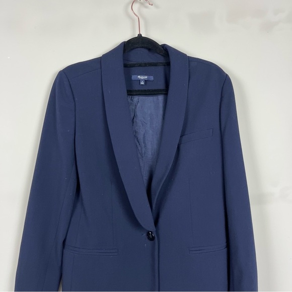 MADEWELL DUSKFALL ONE BUTTON BLAZER IN NAVY SIZE 4 - Picture 8 of 15